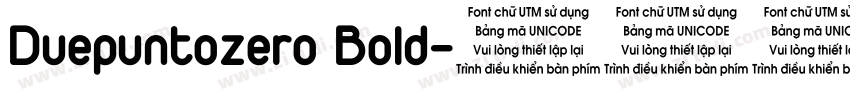 Duepuntozero Bold字体转换